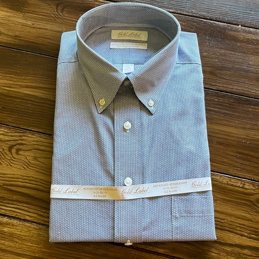 Gold Label Roundtree & Yorke non-iron poplin Men’s dress shirt 161 /2 x 36/37